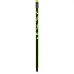 Олівець чорнографітний YES Neon Stripes трикутний з гумкою 24 шт. (280594)