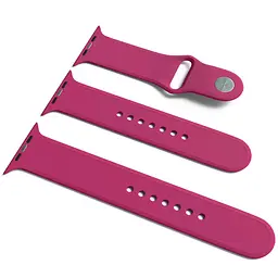 Силіконовий ремінець для Apple Watch Sport Band 38/40/41/42mm(ser.10) (S/M  M/L) 3pcs Бордовий / Maroon