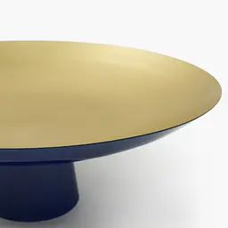 Фруктівниця MBM HOME Елізіум залізна глибокий синій - золотий 350x350x130 мм (BD-01 DEEP BLUE/GOLD) - мініатюра 3
