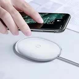 Бездротовий зарядний пристрій Baseus Jelly 15W Білий (WXGD-02) - мініатюра 4