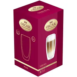 Склянка термостійка Oscar Verona, з подвійними стінками, 450 мл (OSR-0001/450) - мініатюра 3