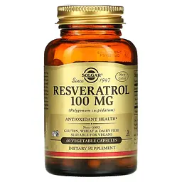 Ресвератрол Resveratrol 100 мг - 60 вег. капсул