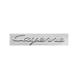 Емблема напис Cayenne для Porsche 175х35мм срібло МАТОВЕ пластик (на скотчі)