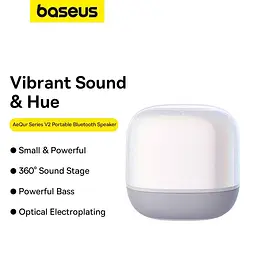 Портативна акустика Baseus AeQur V2 Wireless Speaker Moon біла - мініатюра 9