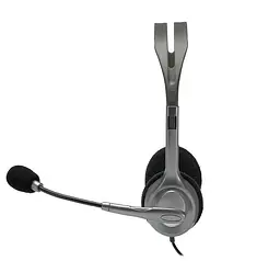 Комп'ютерна гарнітура Logitech H110 Silver (981-000271) - мініатюра 2