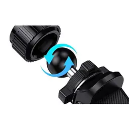 Автотримач XO C122 Round magnetic bracket with air outlet Чорний - мініатюра 4
