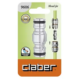 Адаптер для конектора для поливального шлангу Claber Metal-Jet 9606 двосторонній - мініатюра 2