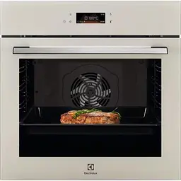 Духова шафа електрична Electrolux 72 л A+ дисплей конвекція телескопічні напрямні шампань