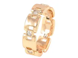 Каблучка XUPING Позолота 18K "Браслетні ланки з цирконієм" (257292) р.16-17