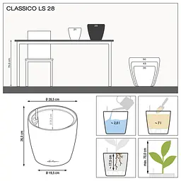 Вазон Lechuza Classico Color LS 43 сірий (14291) - мініатюра 6