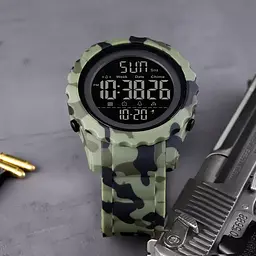 Спортивний наручний годинник Skmei 1624 Зелений камуфляж - мініатюра 5