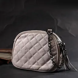 Жіноча стьобана сумка з м'якої натуральної шкіри Vintage 19х14х6 см sum0029054 - мініатюра 9