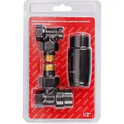 Комплект для підключення радіатора Koer 1/2" кутовий з термоголовкою SET-24 KR5283