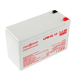Акумулятор гелевий LogicPower LPM-GL 12-7.2 AH - мініатюра 2