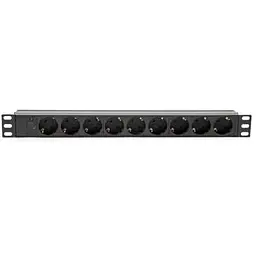 Силовий блок Kingda 19" 1U 9xSchuko, С14, без кабеля (KD-GER(16)N1009WKPB19A-C14)