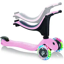 Самокат Globber Go Up Sporty з підсвічуванням світло-рожевий (452-210-3) - мініатюра 5
