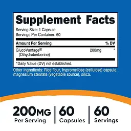 Дигідроберберин Nutricost 200 мг 60 капсул - мініатюра 3