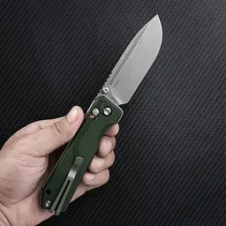 Ніж складаний туристичний SRM Rubik 7228B-MG (8.7 см) 14C28N / Micarta зелений - мініатюра 7
