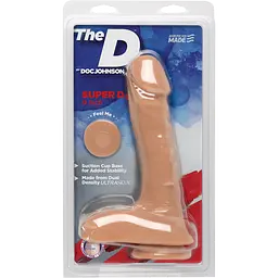Фалоімітатор Doc Johnson The D Super D 9 Inch With Balls ULTRASKYN - мініатюра 2