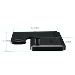 Зарядний пристрій Essager 4-in-1 wireless charger 15W foldable desktop black (EWXZM-JC01-Z) - мініатюра 10