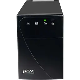 Джерело безперебійного живлення PowerCom BNT-1500AP Black, 1500 ВА, 900 Вт, лінійно-інтерактивний, AVR, 5 розеток (IEC), батарея 12В/7Ач x 2 шт, захист RJ45