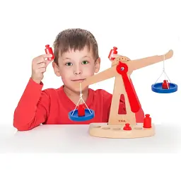 Дерев'яні навчальні ваги Viga Toys з гирями (50660) - мініатюра 2
