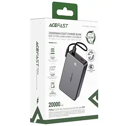Портативний ЗП Power Bank Acefast M29 22.5W with cable 20000 mAh Black - мініатюра 5