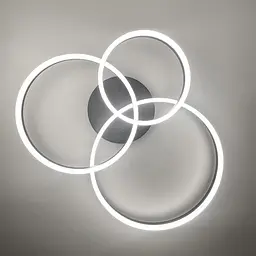 LED люстра в чорному кольорі на 3 кільця | Line F | Арт. A8008/3 BK - мініатюра 3