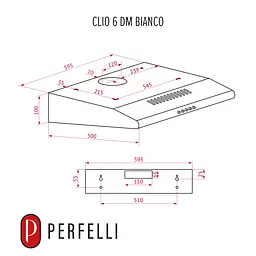 Витяжка плоска PERFELLI CLIO 6 DM BIANCO - мініатюра 11