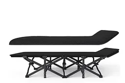 Туристична похідна розкладачка Leobro з Mesh-матрацом Black (LB-CC-L1-BLK) - мініатюра 2