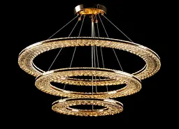 Люстра світлодіодна Splendid Ray L9966/800+600+400/3 LED, 145W, золото, білий, для зали, регульована висота - мініатюра 4