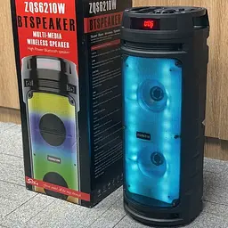 Бездротова акумуляторна Bluetooth колонка BT5.0 караоке бумбокс 30W акустична система з мікрофоном та LED RGB підсвічуванням UKC ZQS 6210 - мініатюра 4