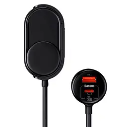 Автомобільний зарядний пристрій Baseus High Efficiency Pro 1-for-2 Car Cigarette Lighter 30W C00455300121-00 Black - мініатюра 3