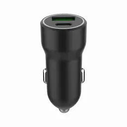 Зарядний пристрій Gembird 1xUSB-A (18W QC3.0) + 1xUSB-C (20W PD) black (TA-UC-A2PDQC20-CAR-01) - мініатюра 2