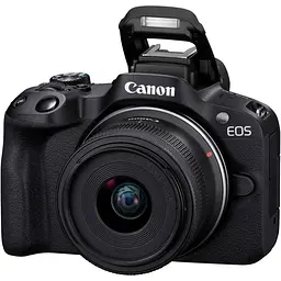 Бездзеркальний фотоапарат Canon EOS R50 Creator Kit RF-S 18-45mm f4.5-6.3 IS STM Black (5811C036) UA [140466] - мініатюра 2