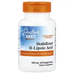 Альфа-ліпоєва кислота Stabilized R-Lipoic Acid 100 mg 60 капсул Doctor's Best vit0006596