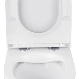 Унітаз підвісний безобідковий Kroner Harz WHI493736 RIMLESS з сидінням Slim Duroplast / Soft-close / Quick relase (KH493736WHIR) (CV029609) - мініатюра 4