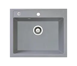 Кухонна мийка Adamant Prizma 590x495x200 сірий 426223, Сірий