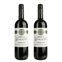Вино Sole Dorato Primitivo IGP червоне сухе 1.5 л (0.75 л x 2 шт.)