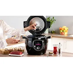 Мультиварка-скороварка Tefal Cook4me+ Connect 1600 Вт чорна (CY855830) - мініатюра 11