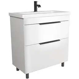 Тумба Мойдодир Iris 80 з умивальником Fenova 80 Білий