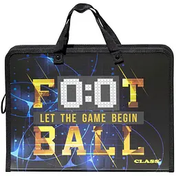 Папка-портфель 35х25.5х4.5 см на блискавці Football 5632-24C 13070685 Class