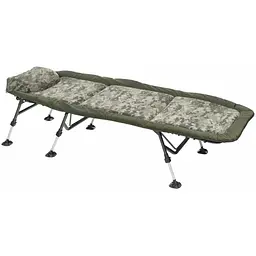Ліжко розкладне рибальське Mivardi CamoCODE 6 ніжок навантаження 140 кг M-BCHCC6