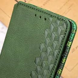 Шкіряний чохол-книжка GETMAN Cubic (PU) для Realme 11 4G Зелений - мініатюра 5