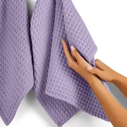 Рушник вафельний Cosas Lavander Greek Waffle 40х70 см (Towel_25Lavander_GreekWaffle_40x70) - мініатюра 4