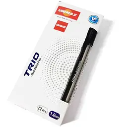 Ручка кулькова UNIMAX чорний TRIO UX-104-01