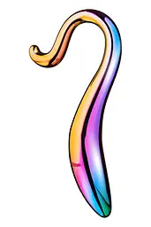 Фалоімітатор Glamour Glass Elegant Curved 18 см мульті - мініатюра 3