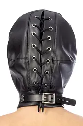 Каптур для БДСМ Fetish Tentation Closed BDSM hood in leatherette - мініатюра 2