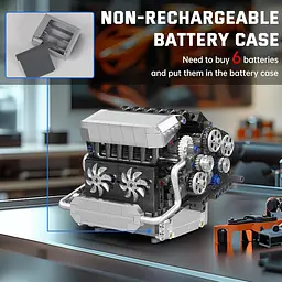 Конструктор двигун Mould King BMW  S55 Inline-6 Engine моторизований дитячий мотор 744 деталей - мініатюра 8