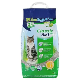 Наповнювач туалета для котів Biokat's Classic Fresh 3in1 10 л бентонітовий